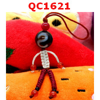 QC1621 : หินทิเบตแขวนมือถือ ลายตะขอ