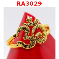 RA3029 : แหวนทองเคลือบแก้ว ลายโอม 