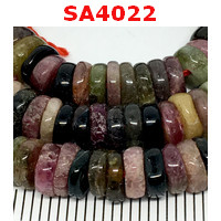 SA4022 : ทัวร์มาลีน(Tourmaline) เม็ดแบน เส้นละ