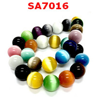 SA7016 : หินลูกแก้วตาเมวคละสี ราคาต่อเม็ด