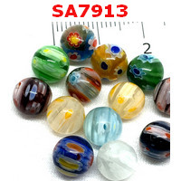 SA7913 : หินอะเกตลายแฟนซี เม็ดละ