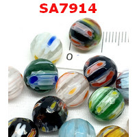 SA7914 : หินอะเกตลายแฟนซี เม็ดละ