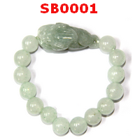 SB0001 : สร้อยข้อมือคางคกสวรรค์หยกขาวเขียว