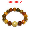 SB0002 : สร้อยข้อมือหินเกล็ดมังกร ไหมทอง