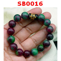 SB0016 : สร้อยข้อมือรูบี้อินซอยไซท์+คาถาทิเบต