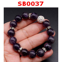 SB0037 : สร้อยข้อมืออะเมทิสต์ม่วงเข้ม