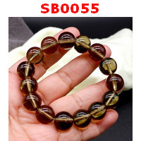 SB0055 : สร้อยข้อมือสโม้คกี้ควอตซ์ ขนาด14 มม.