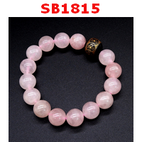 สร้อยข้อมือ โรสควอตซ์ +หินลายเหรียญจีน สร้อยข้อมือ โรสควอตซ์ Rose Quartz ขนาด12มม.ร้อยกับหินลายเหรียญจีน เสริมความร่ำรวย