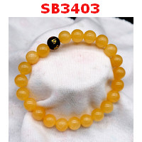 SB3403 : สร้อยข้อมือหินแคลไซท์+คาถาทิเบต