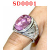 SD0001 : แหวนเพชรพญานาค สีชมพู