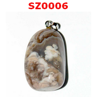 SZ0006 : จี้หินธรรมชาติอะเก็ต